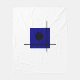 Bauhaus Art Blue Geometrische samenstelling Fleece Deken
