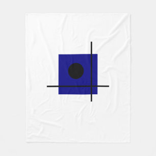 Bauhaus Art Blue Geometrische samenstelling Fleece Deken