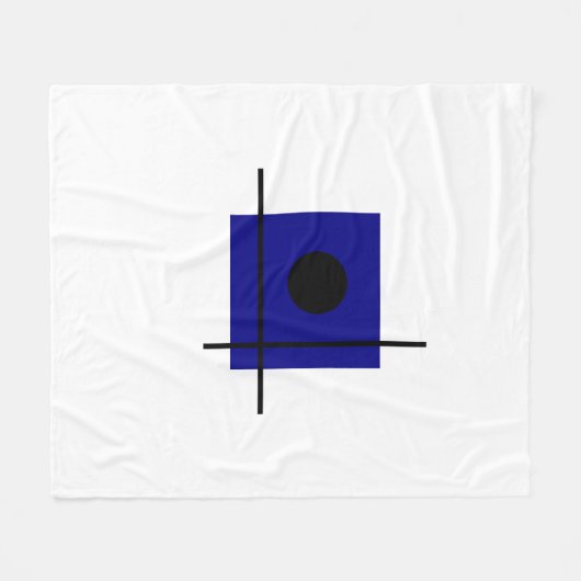 Bauhaus Art Blue Geometrische samenstelling Fleece Deken (Voorkant (Horizontaal))