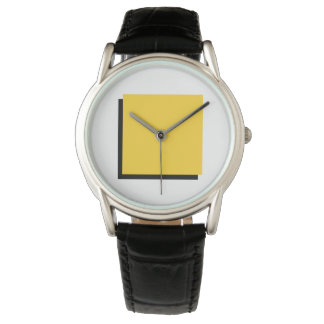 Bauhaus Art Composition Yellow Square Horloge