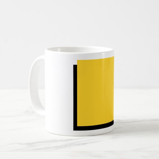 Bauhaus Art Composition Yellow Square Koffiemok (Voorkant links)