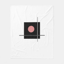 Bauhaus Art Grey geometrische samenstelling Fleece Deken