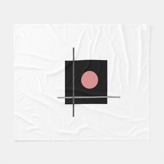 Bauhaus Art Grey geometrische samenstelling Fleece Deken (Voorkant (Horizontaal))
