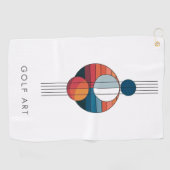 Bauhaus Art in five lines and spheres Golfhanddoek (Horizontaal)