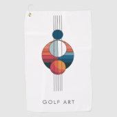 Bauhaus Art in five lines and spheres Golfhanddoek (Voorkant)