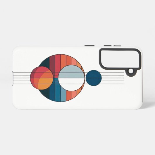 Bauhaus Art in five lines and spheres Samsung Galaxy Hoesje (Achterkant horizontaal)