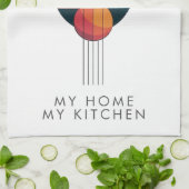 Bauhaus Art in five lines and spheres Theedoek (Gevouwen)