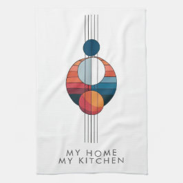 Bauhaus Art in five lines and spheres Theedoek