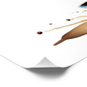 Bauhaus art ochtendkoffie (blauw en bruin) perfect poster (Hoek)