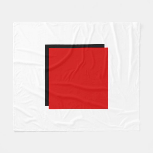 Bauhaus Art Rode Plein Fleece Deken (Voorkant (Horizontaal))