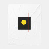Bauhaus Art Zwart Geometrische compositie Fleece Deken (Voorkant)