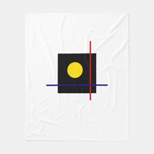 Bauhaus Art Zwart Geometrische compositie Fleece Deken (Voorkant)
