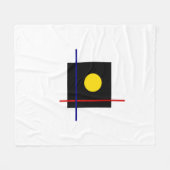 Bauhaus Art Zwart Geometrische compositie Fleece Deken (Voorkant (Horizontaal))