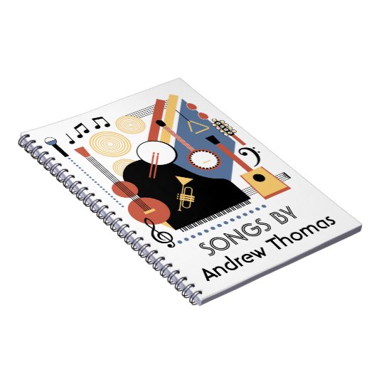 Bauhaus Band Gepersonaliseerd Liedboek Notitieboek (Rechterzijde)