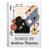 Bauhaus Band Gepersonaliseerd Liedboek Notitieboek (Voorkant)