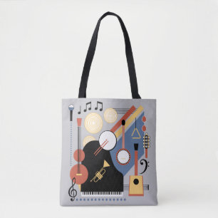 Bauhaus Band Monogram Muziek Canvas tas