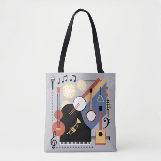 Bauhaus Band Monogram Muziek Canvas tas (Voorkant)