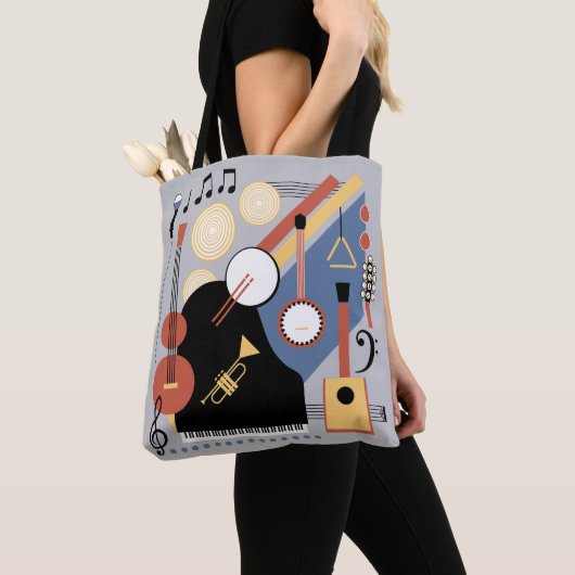 Bauhaus Band Monogram Muziek Canvas tas (Dichtbij)