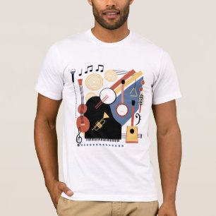 Bauhaus Band Muziekinstrumenten T-shirt