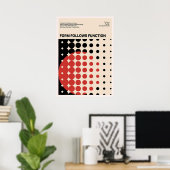 Bauhaus, Bauhaus-design, modern design, geometrisc Poster (Thuiskantoor)