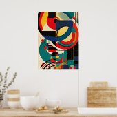 Bauhaus, Bauhaus ontwerp, modern ontwerp, geometri Poster (Keuken)