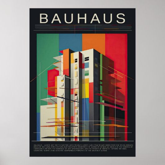 Bauhaus, Bauhaus ontwerp, modern ontwerp, geometri Poster (Voorkant)