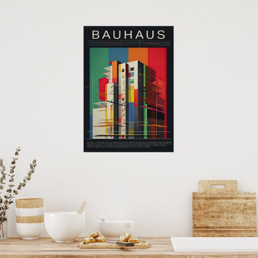 Bauhaus, Bauhaus ontwerp, modern ontwerp, geometri Poster (Keuken)