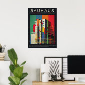 Bauhaus, Bauhaus ontwerp, modern ontwerp, geometri Poster (Thuiskantoor)