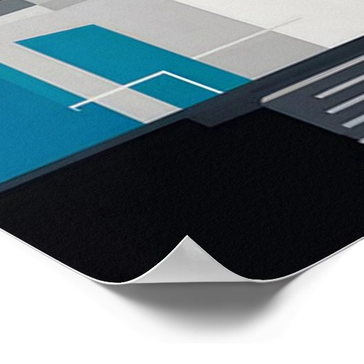 Bauhaus, Bauhaus ontwerp, modern ontwerp, geometri Poster (Hoek)