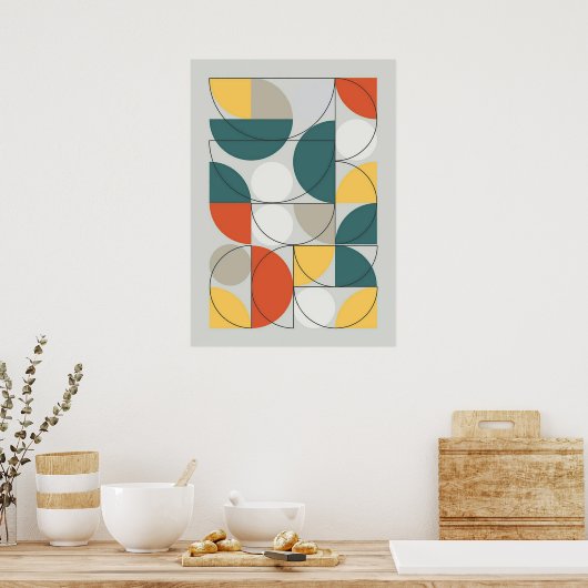 Bauhaus, Bauhaus ontwerp, modern ontwerp, geometri Poster (Keuken)