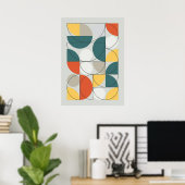 Bauhaus, Bauhaus ontwerp, modern ontwerp, geometri Poster (Thuiskantoor)