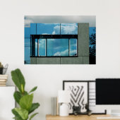 Bauhaus Blue Poster (Thuiskantoor)