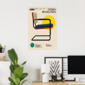 Bauhaus Cesca stoel kunstprint modernistische meub Poster (Thuiskantoor)