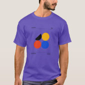 Bauhaus Circles and Semicircle Red Blue Yellow Bla T-shirt (Voorkant)