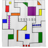 Bauhaus Circuits Douchegordijn (Voorkant)