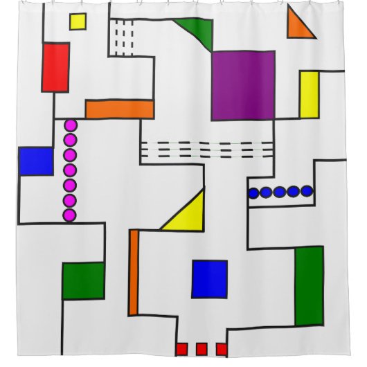 Bauhaus Circuits Douchegordijn (Voorkant)