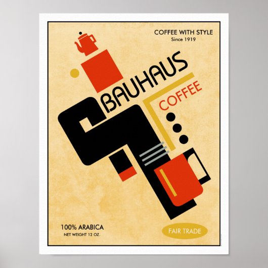 Bauhaus Coffee Poster (Voorkant)