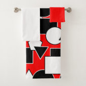 Bauhaus Collage Bath Towel Set Bad Handdoek (Insitu)