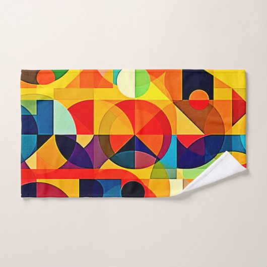 Bauhaus Color Geometry Design Bad Handdoek (Handdoek)