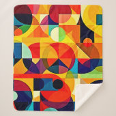Bauhaus Color Geometry Design Sherpa Deken (Voorkant)