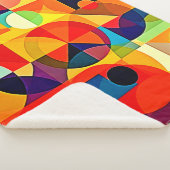 Bauhaus Color Geometry Design Sherpa Deken (3/4)