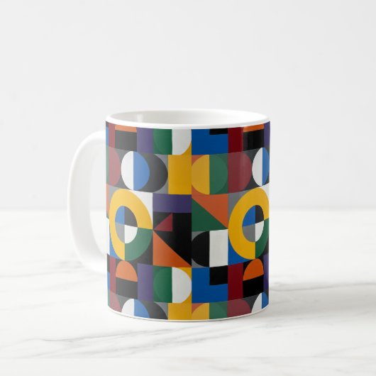 Bauhaus Colour Geometry Koffiemok (Voorkant links)