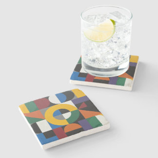 Bauhaus Colour Geometry Stenen Onderzetter