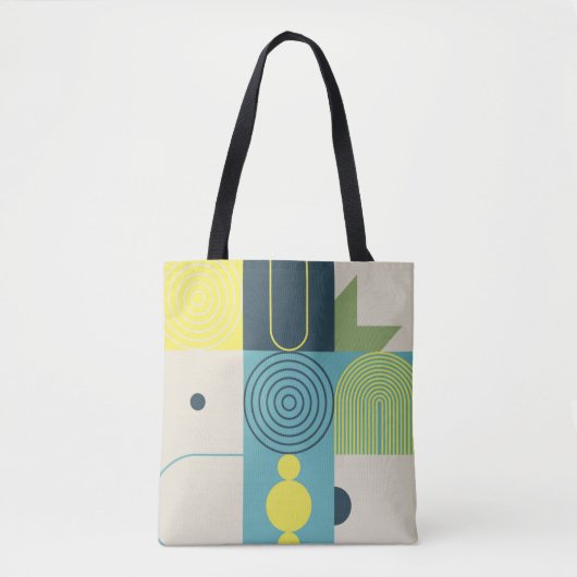 Bauhaus composition artwork made with abstract ele tote bag (Voorkant)