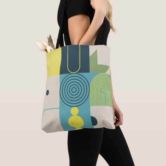 Bauhaus composition artwork made with abstract ele tote bag (Dichtbij)