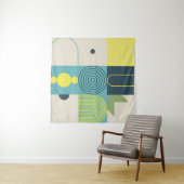Bauhaus composition artwork made with abstract ele wandkleed (In Situ (horizontaal))