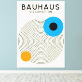 Bauhaus Concentric Circles Modern Art Print (Insitu (Houten vloer))