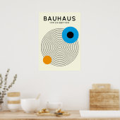 Bauhaus Concentrische Cirkels Moderne Kunstprint Poster (Keuken)