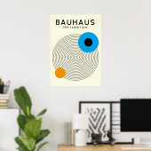 Bauhaus Concentrische Cirkels Moderne Kunstprint Poster (Thuiskantoor)
