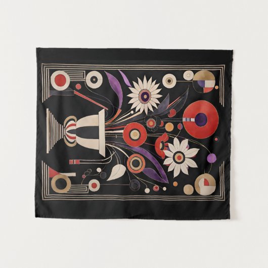 Bauhaus Deco Bloempot Wandkleed (Voorkant (horizontaal))